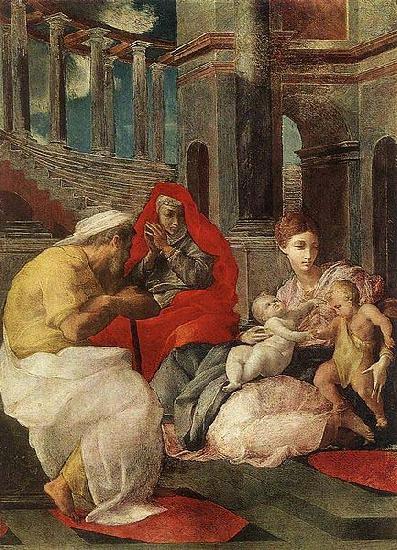 Francesco Primaticcio The Holy Family with Sts Elisabeth and John the Baptist China oil painting art